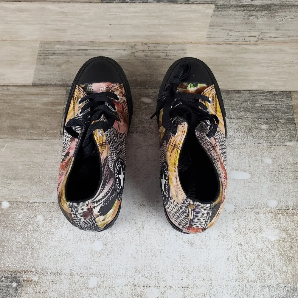 Converse Chuck Taylor All Star Womens Wedge Shoes Sz 7 Floral Sneakers Lift‎